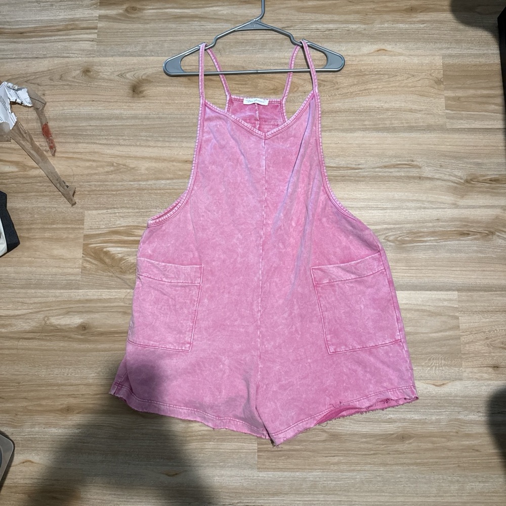 Pink Sleeveless Romper